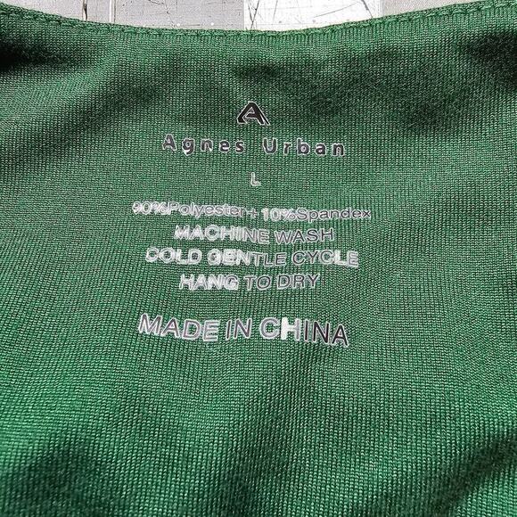 Agnes Urban Blouse Womens Large Green V-neck Sleeveless Stretch Soft Neutral - Picture 7 of 7